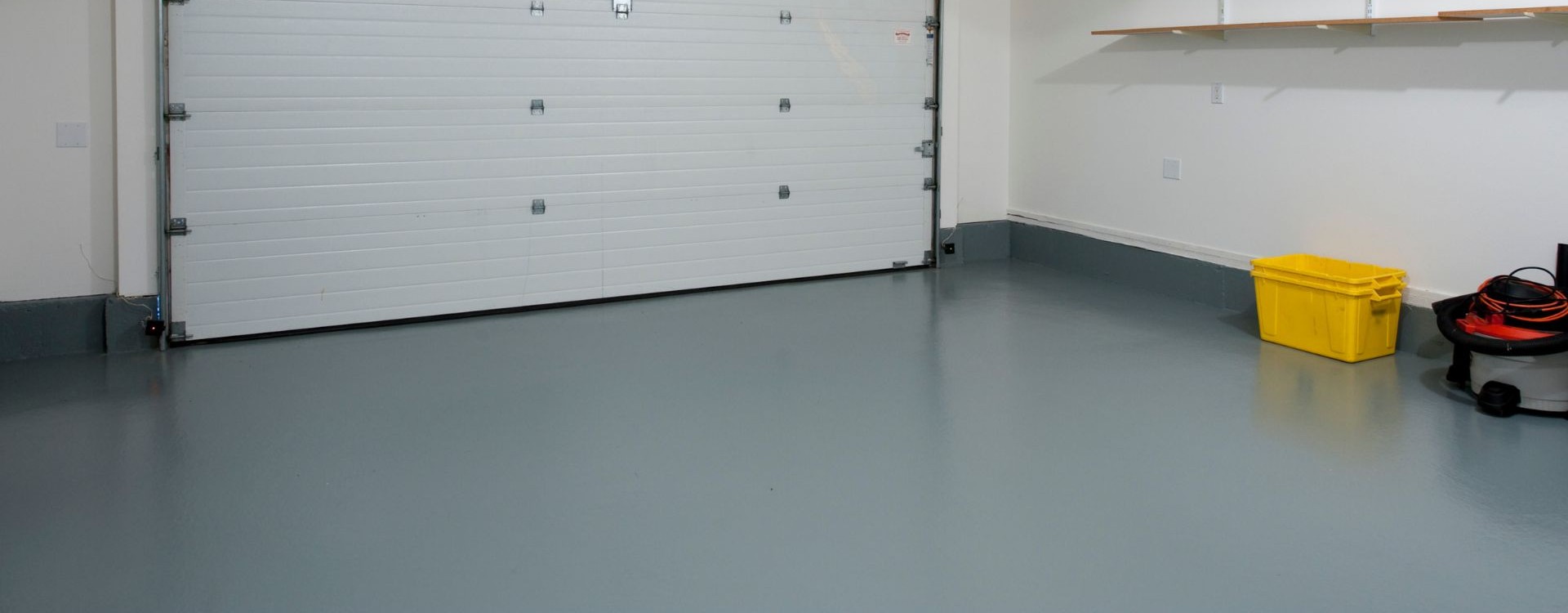 A polished concrete floor for a garage in Bath.